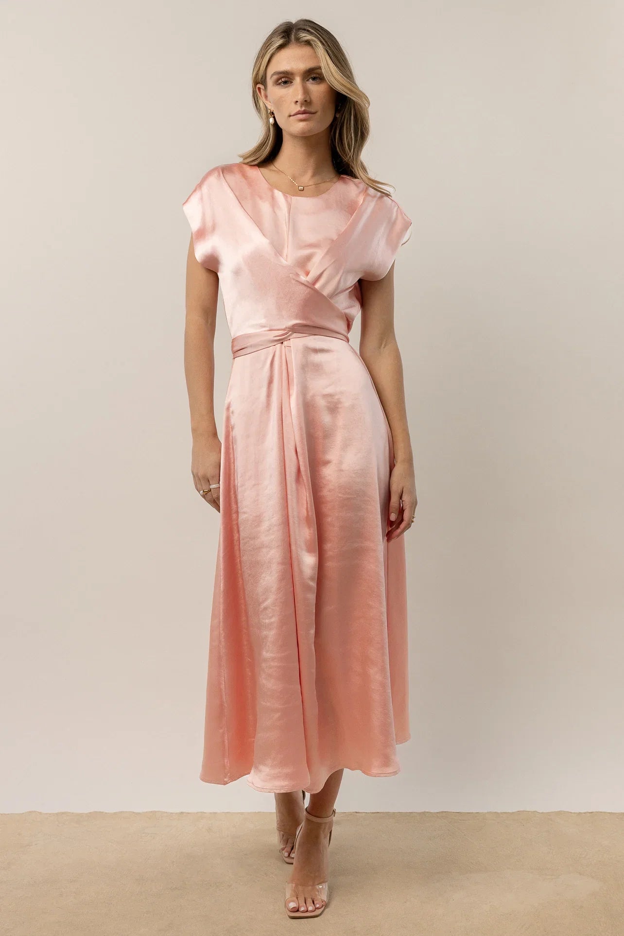 Rosalind Midi Dress in Pink FINAL SALE