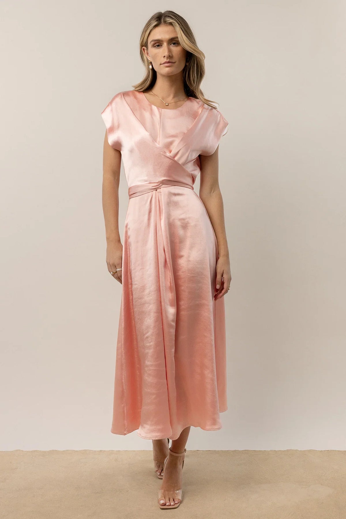 Rosalind Midi Dress in Pink FINAL SALE