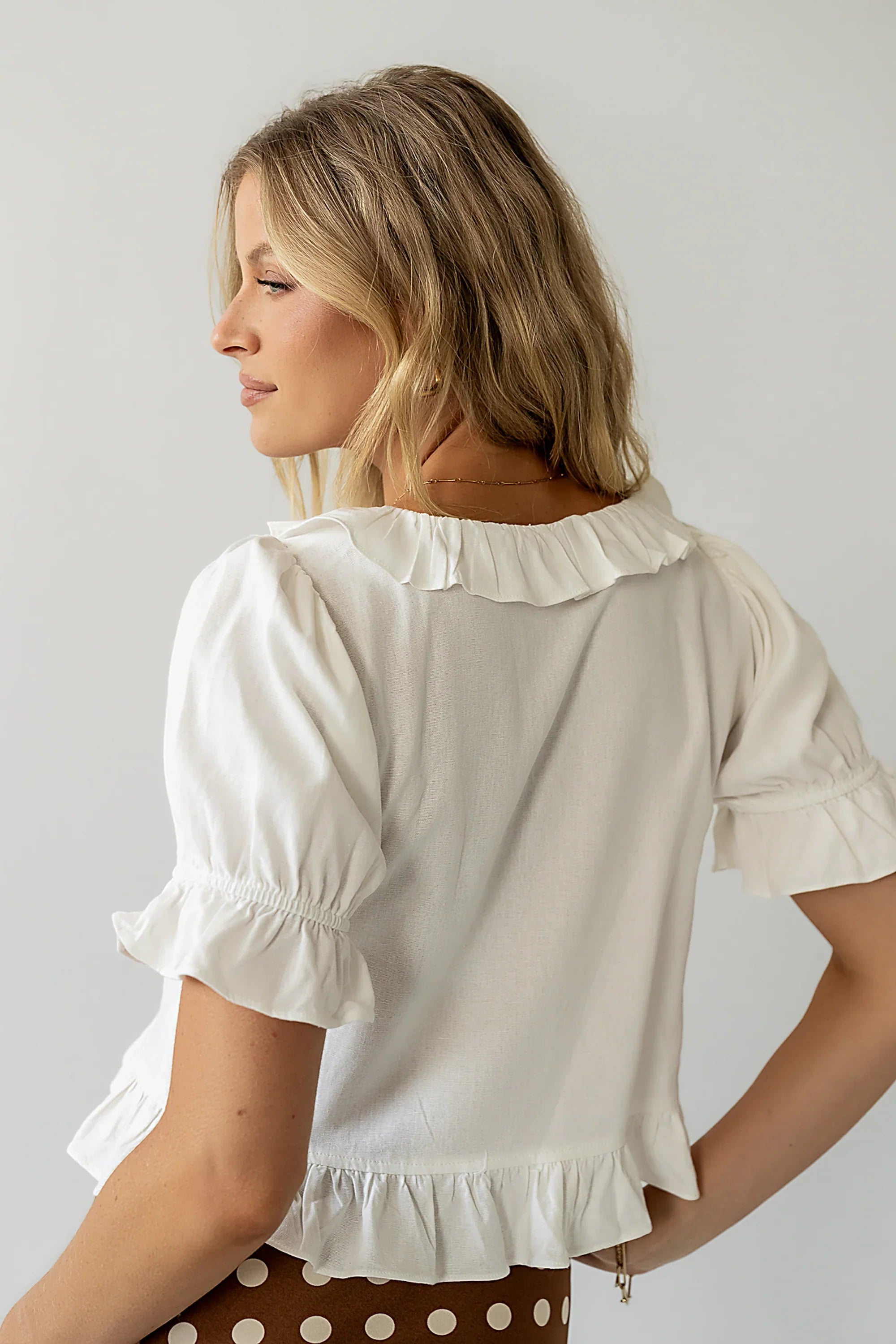 Lottie Blouse in Ivory FINAL SALE