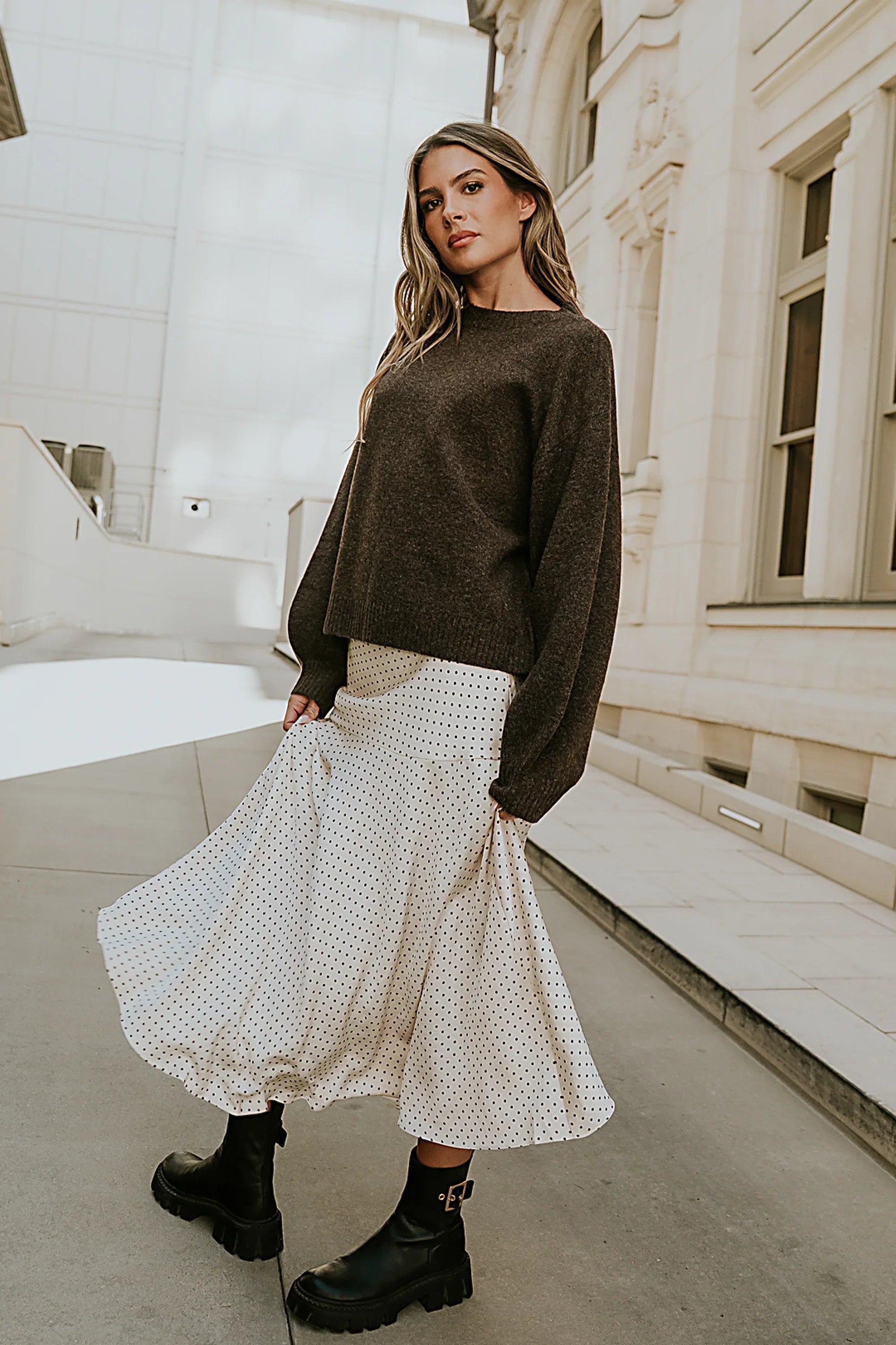 Everly Satin Midi Skirt FINAL SALE