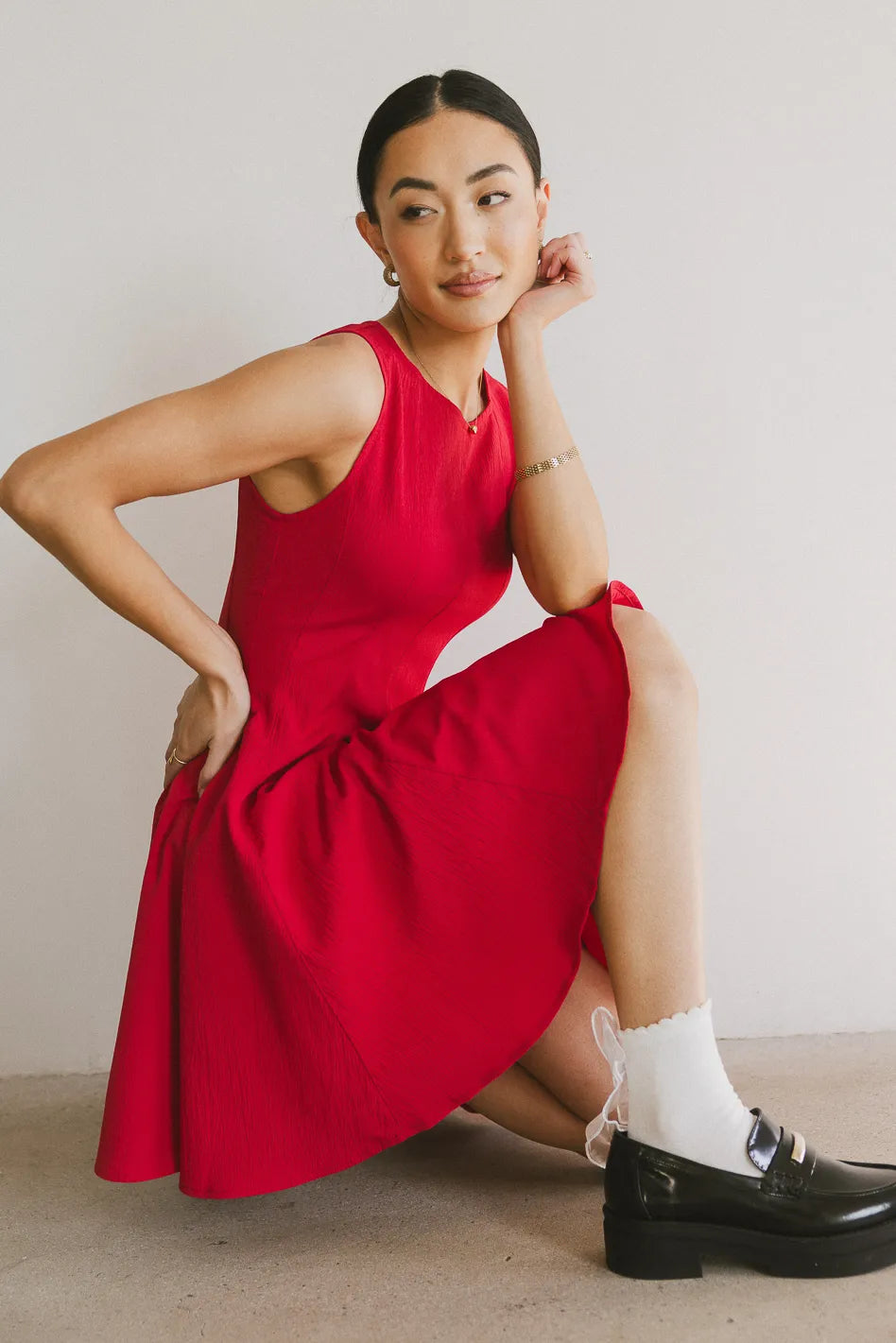 Liora Mini Dress in Red FINAL SALE