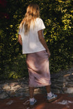 Beau Lace Trim Midi Skirt in Mauve FINAL SALE