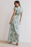 Daniella Floral Dress in Sage FINAL SALE