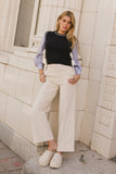 Montie Striped Sweater Top in Navy FINAL SALE