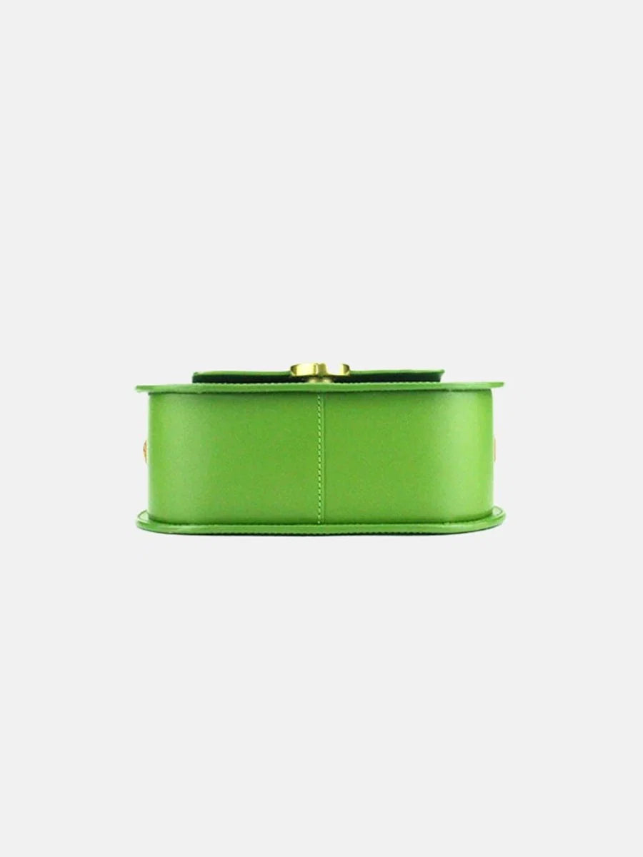 Womens Mini Flap Genuine Leather Clutch Bags with Crossbody Strap