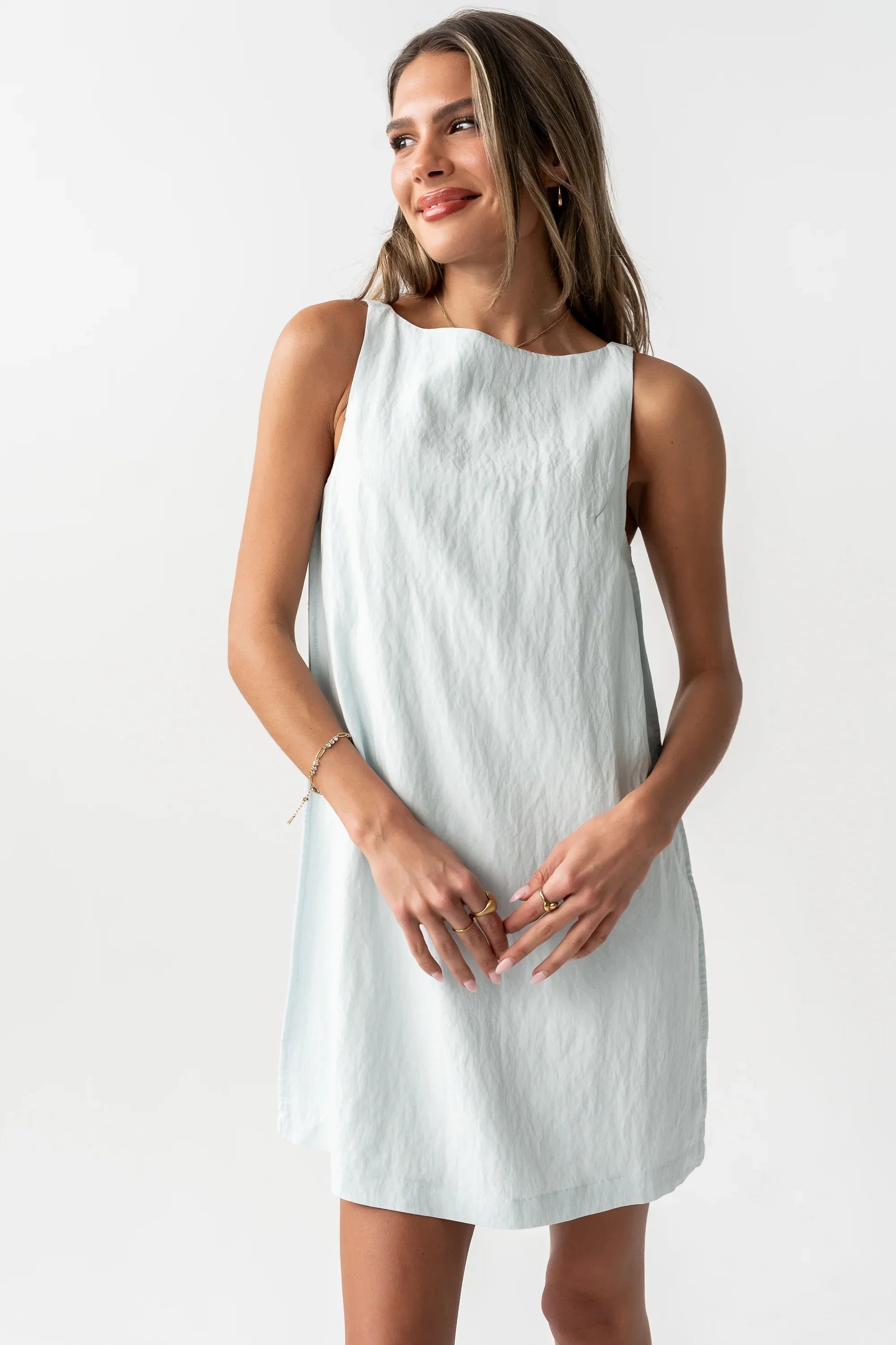 Aria Mini Dress in Blue