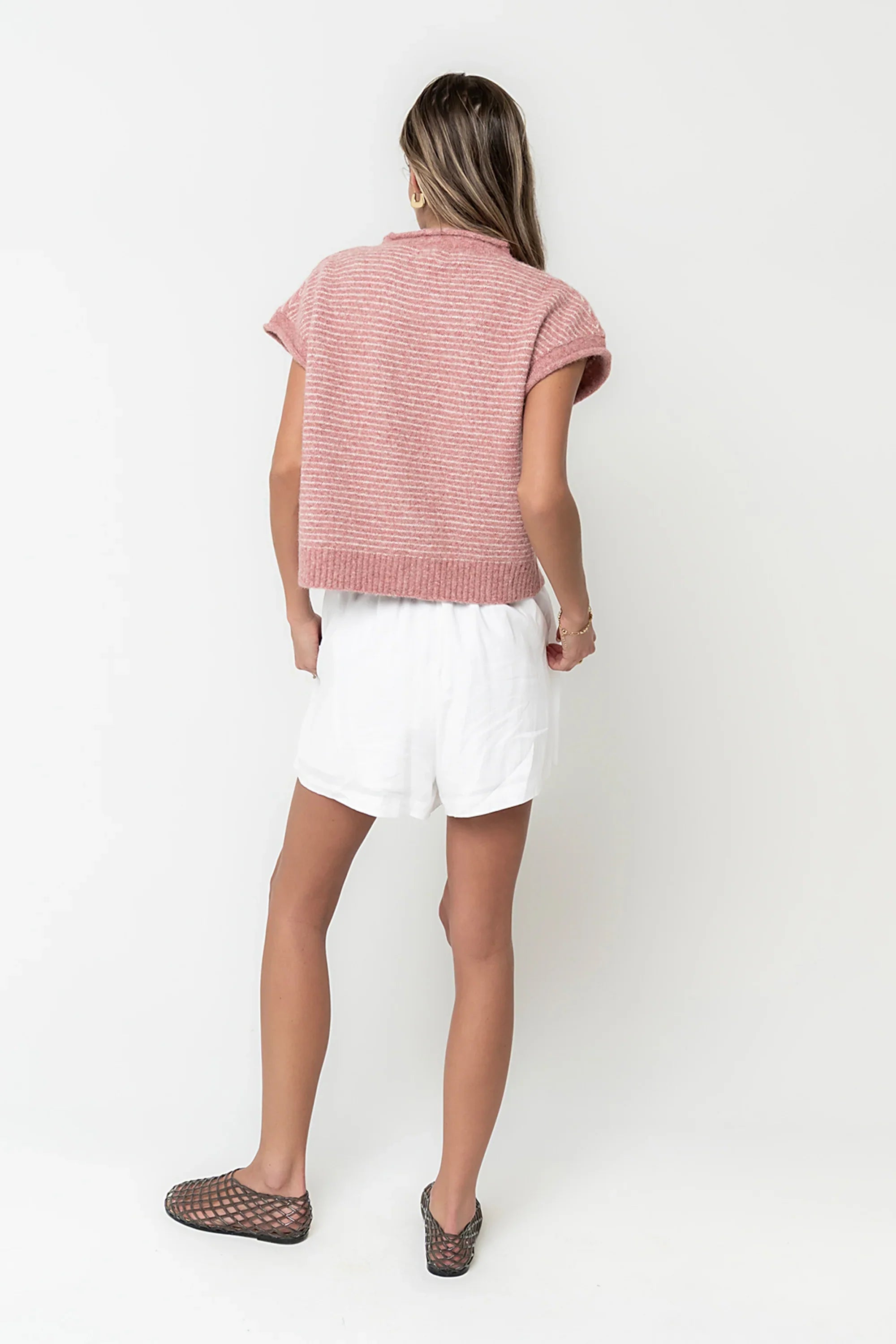 Percey Knit Cardigan in Pink