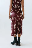 Carsyn Floral Maxi Skirt in Red Brown