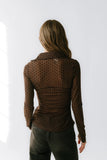 Vernon Sheer Button Up in Brown