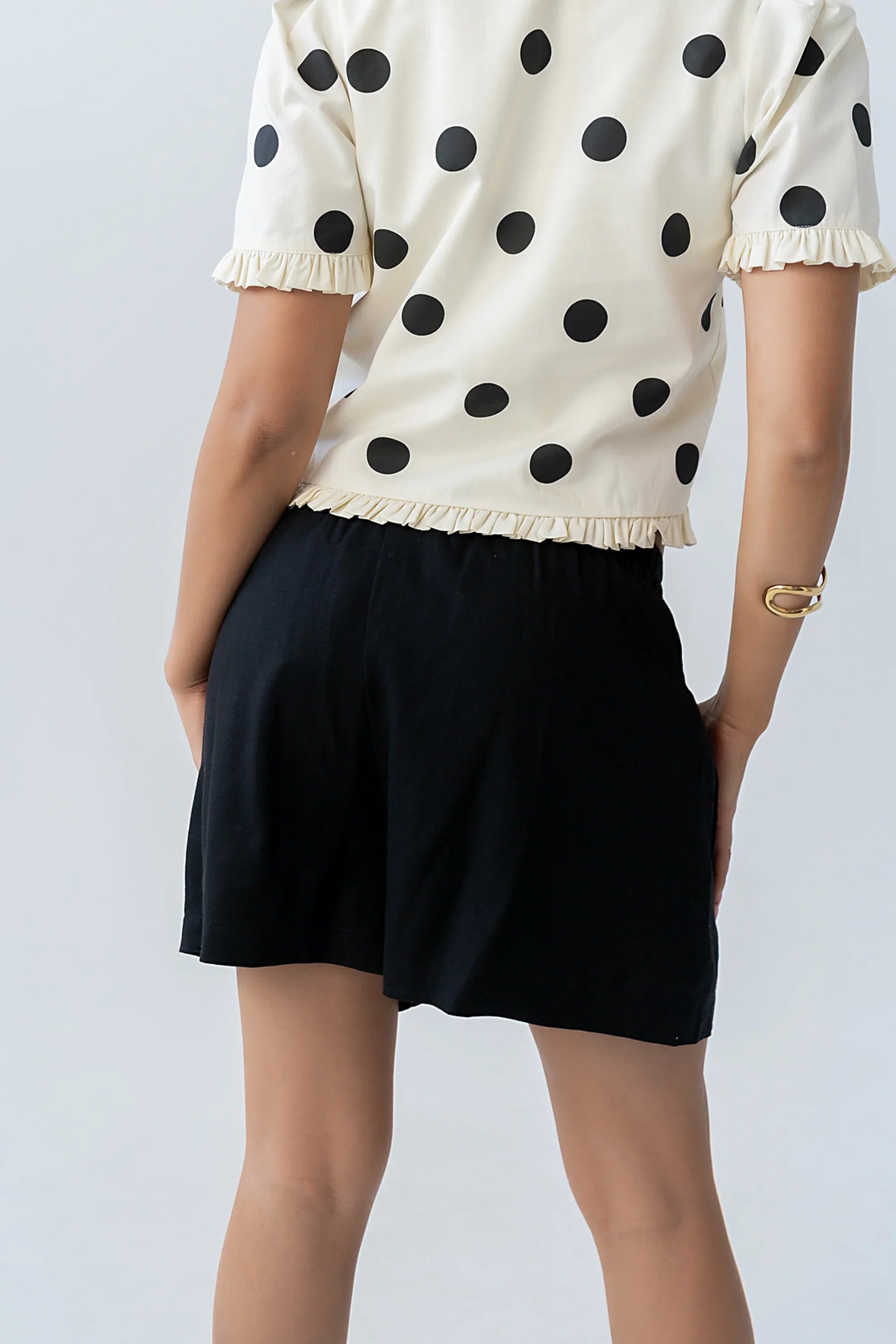 Jenny Pleated Shorts in Black