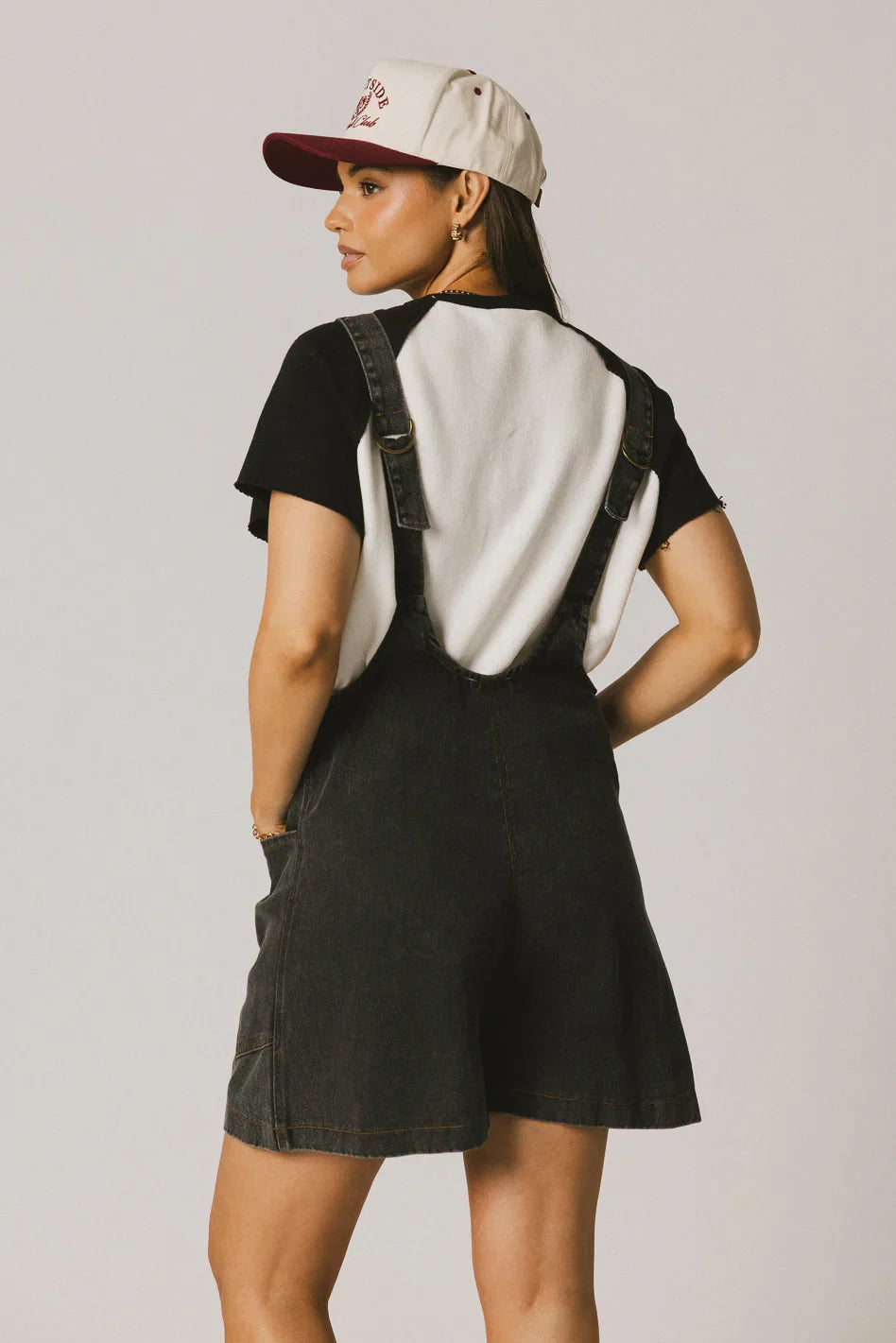 Scottie Denim Overalls in Black FINAL SALE