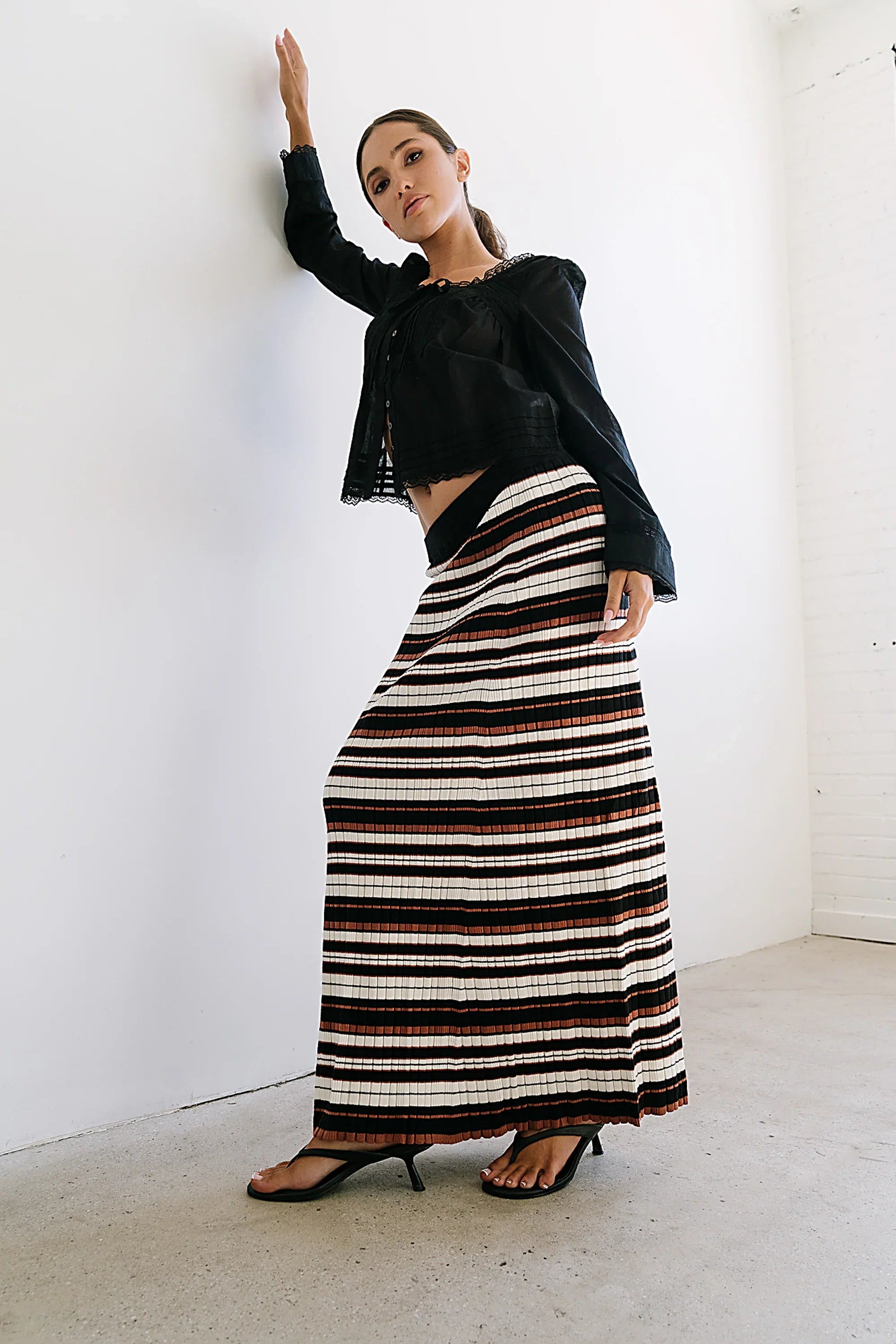 Anne Striped Maxi Skirt test product