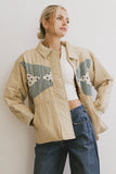 Karlie Quilted Jacket in Khaki FINAL SALE