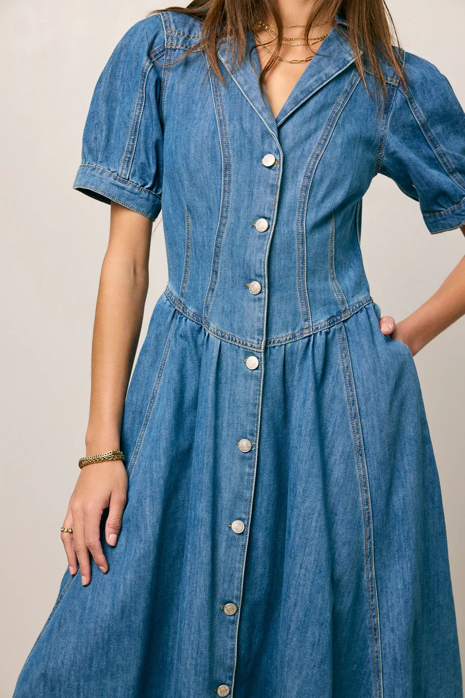 Mylie Denim Maxi Dress FINAL SALE