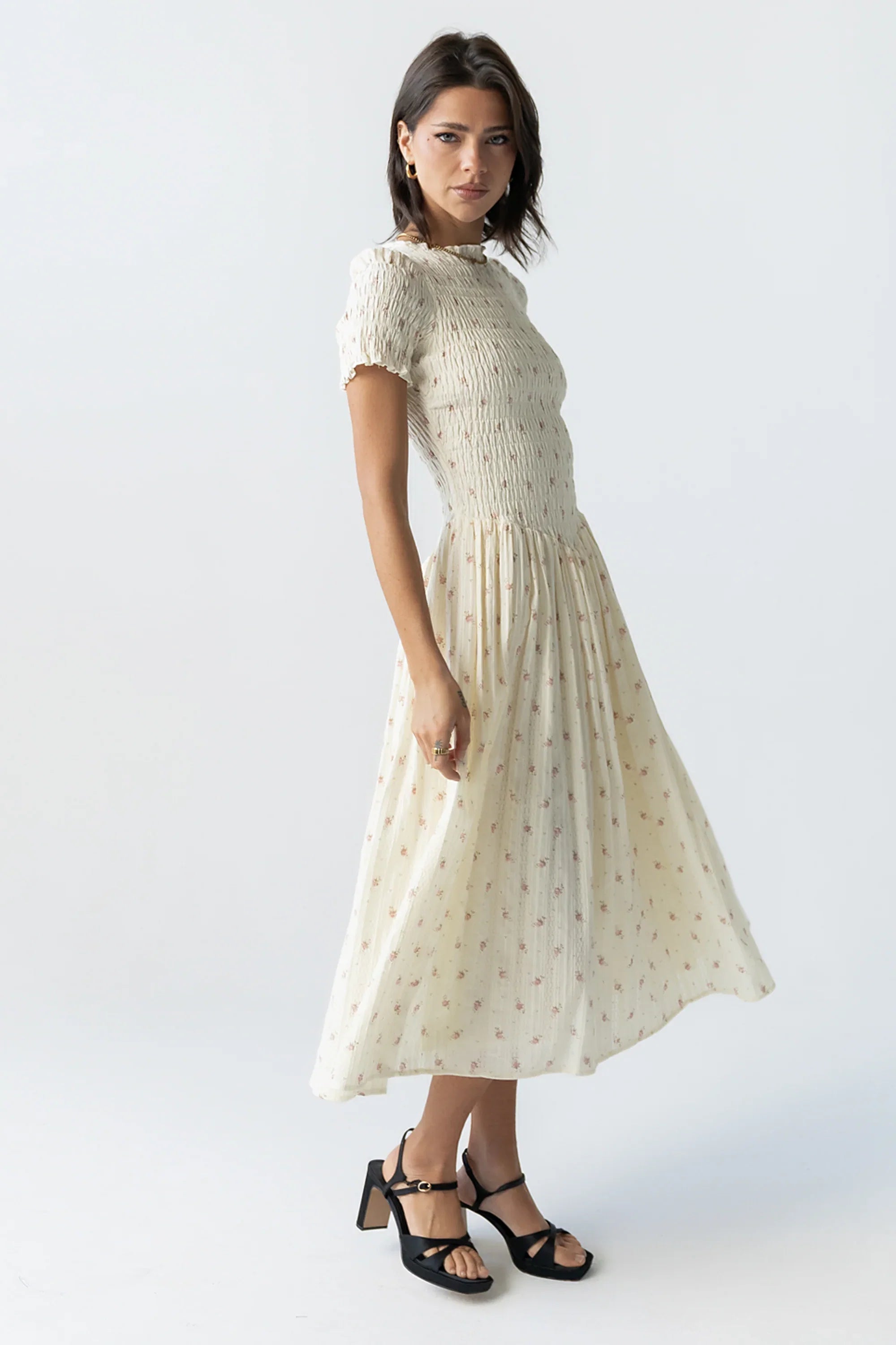 Jenny Smocked Midi Dress