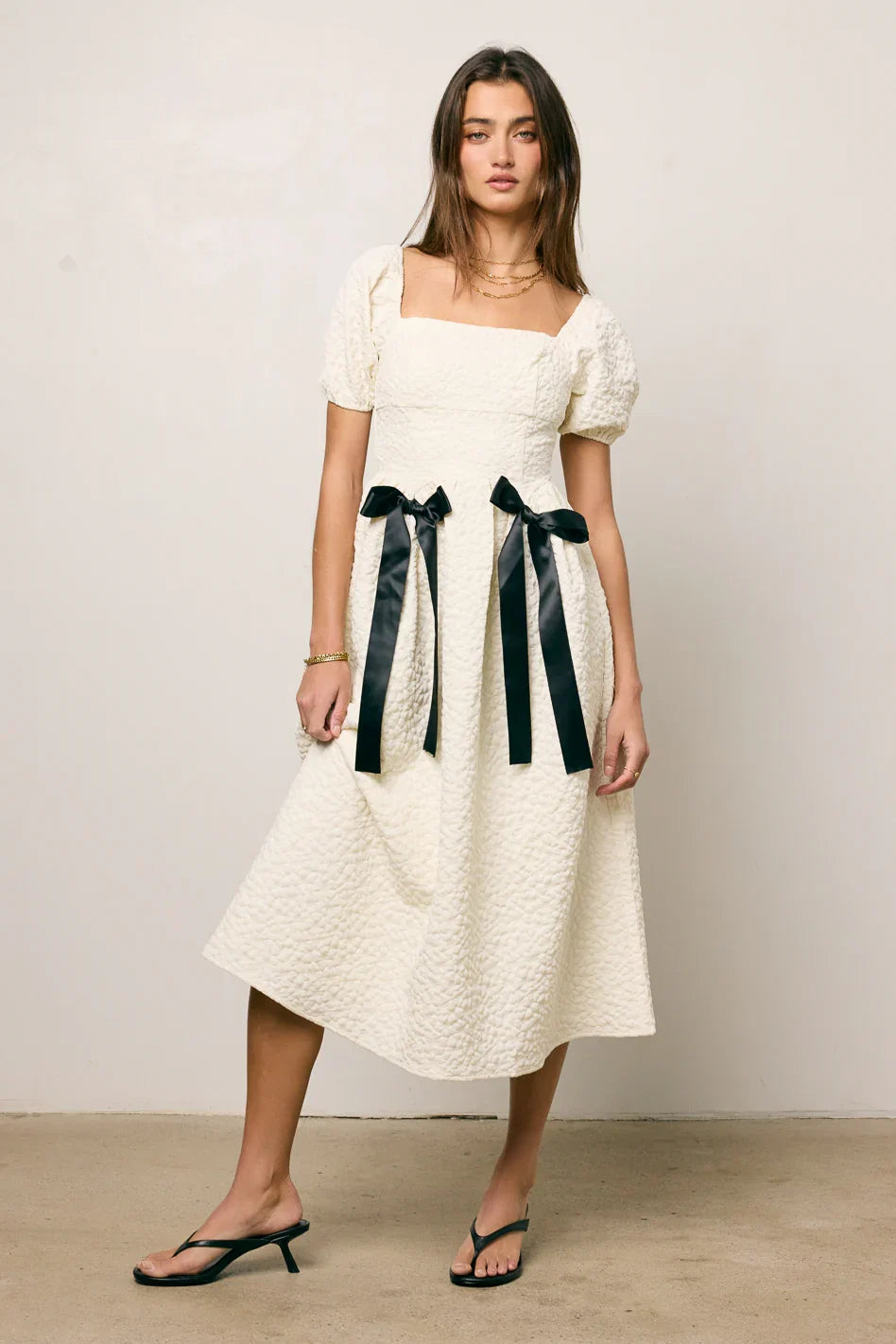 Nova Textured Midi Dress FINAL SALE