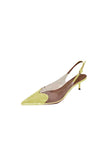 Yellow Stiletto Heel Mid Heel Sandals