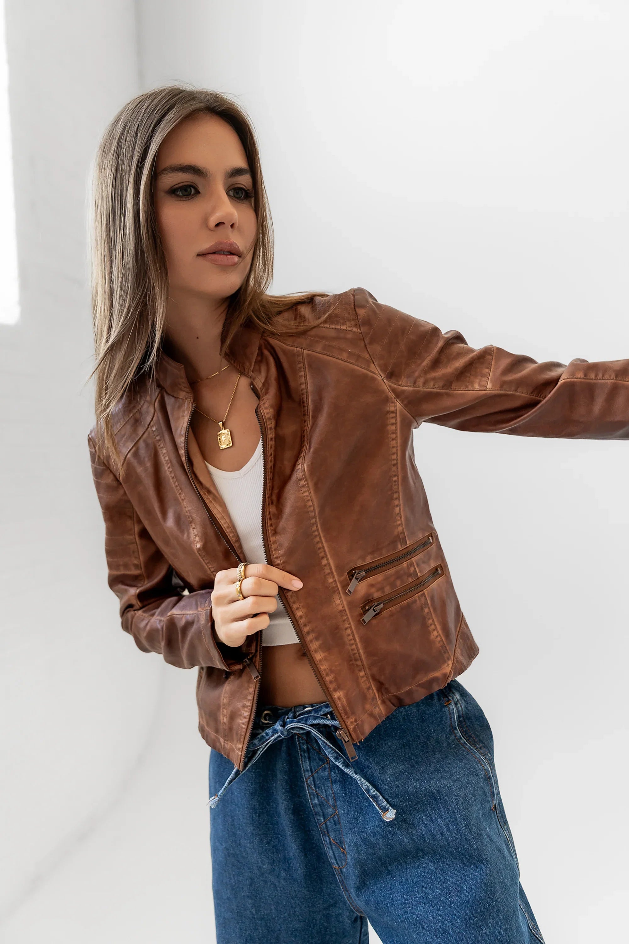Kace Vegan Leather Jacket
