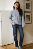 Dakota Cable Knit Sweater in Blue FINAL SALE