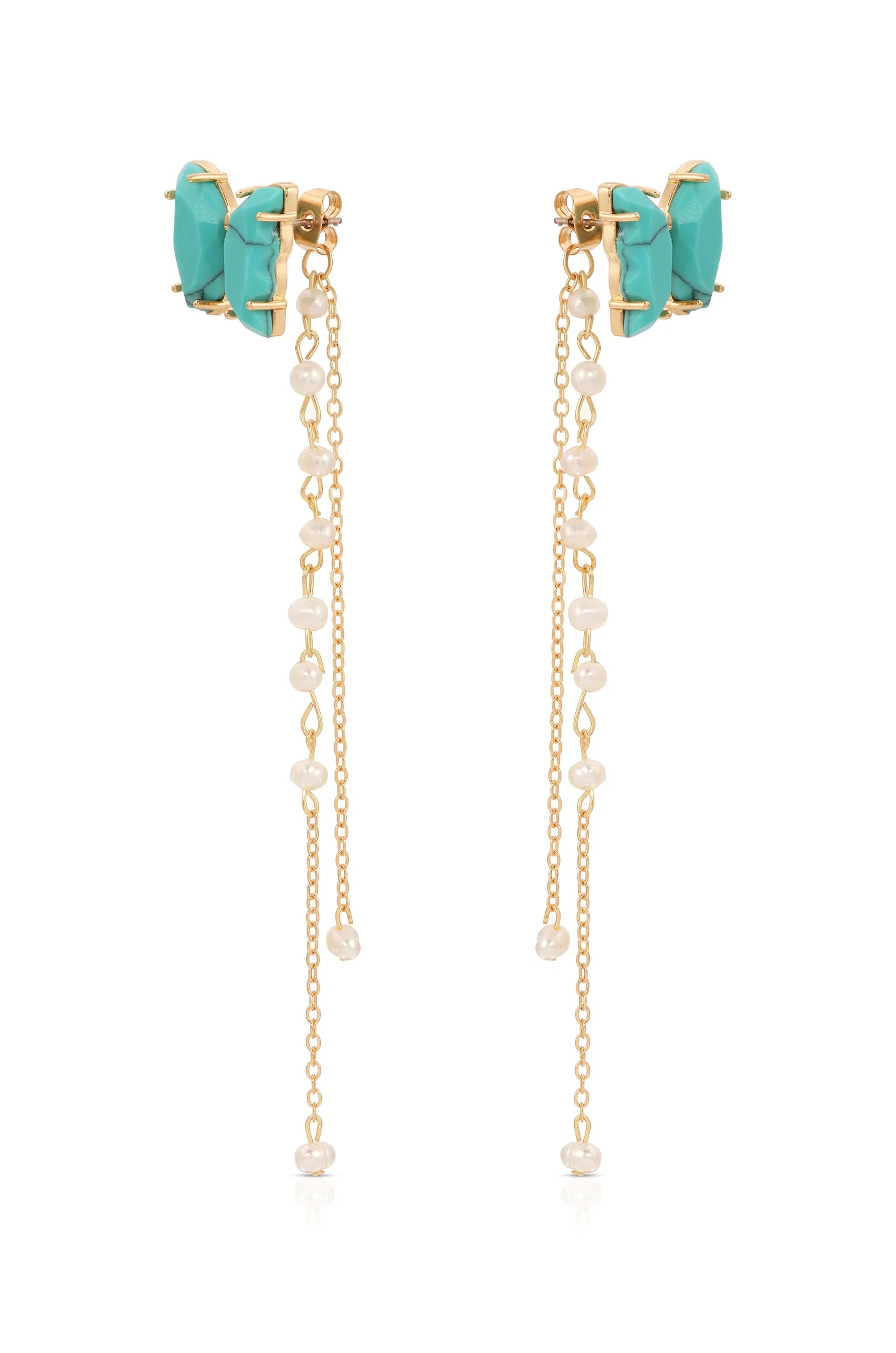 Turquoise Butterfly Dangle Earrings