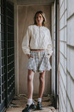 Sidney Embroidered Jacket in Cream