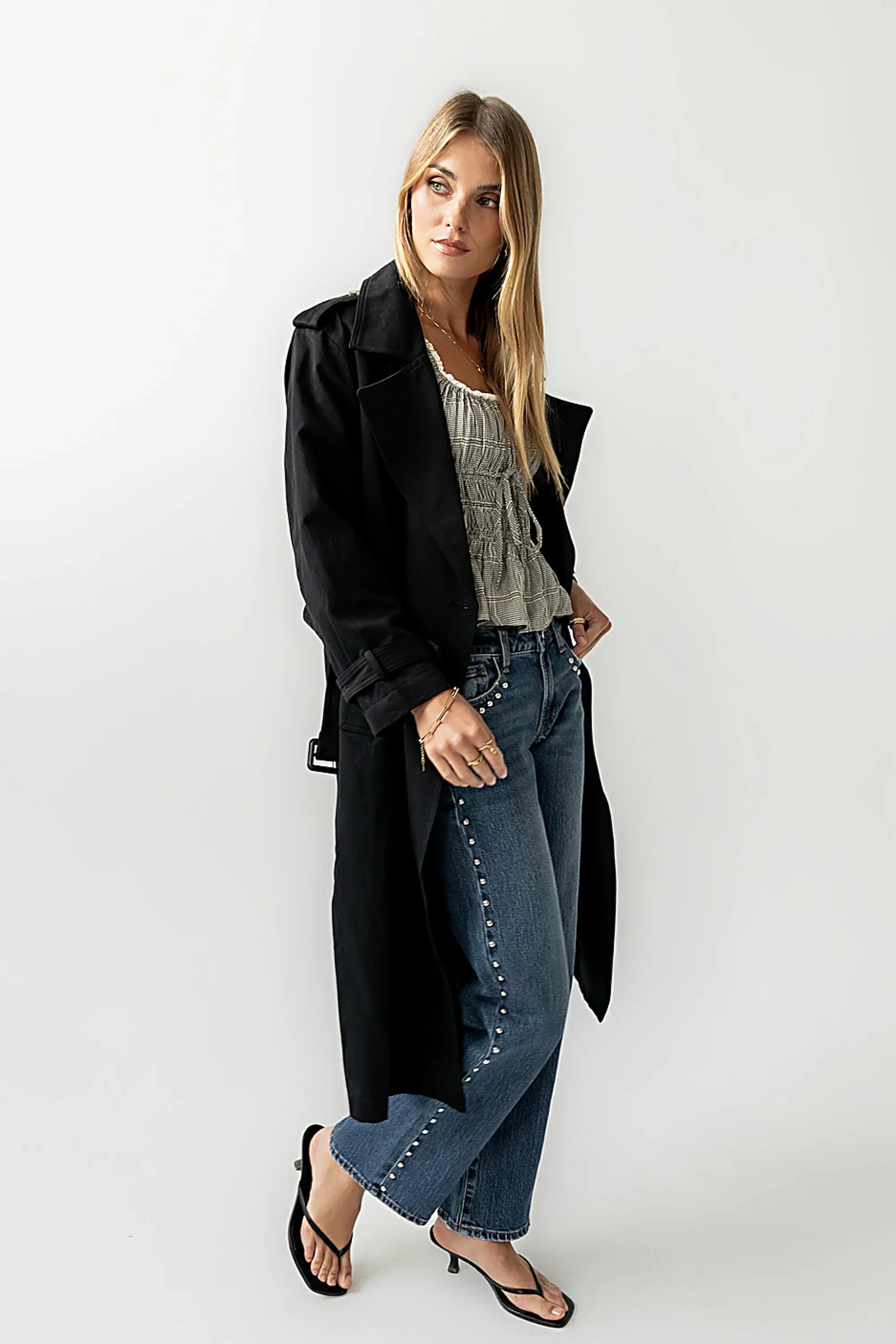 Rachel Trench Coat in Black FINAL SALE
