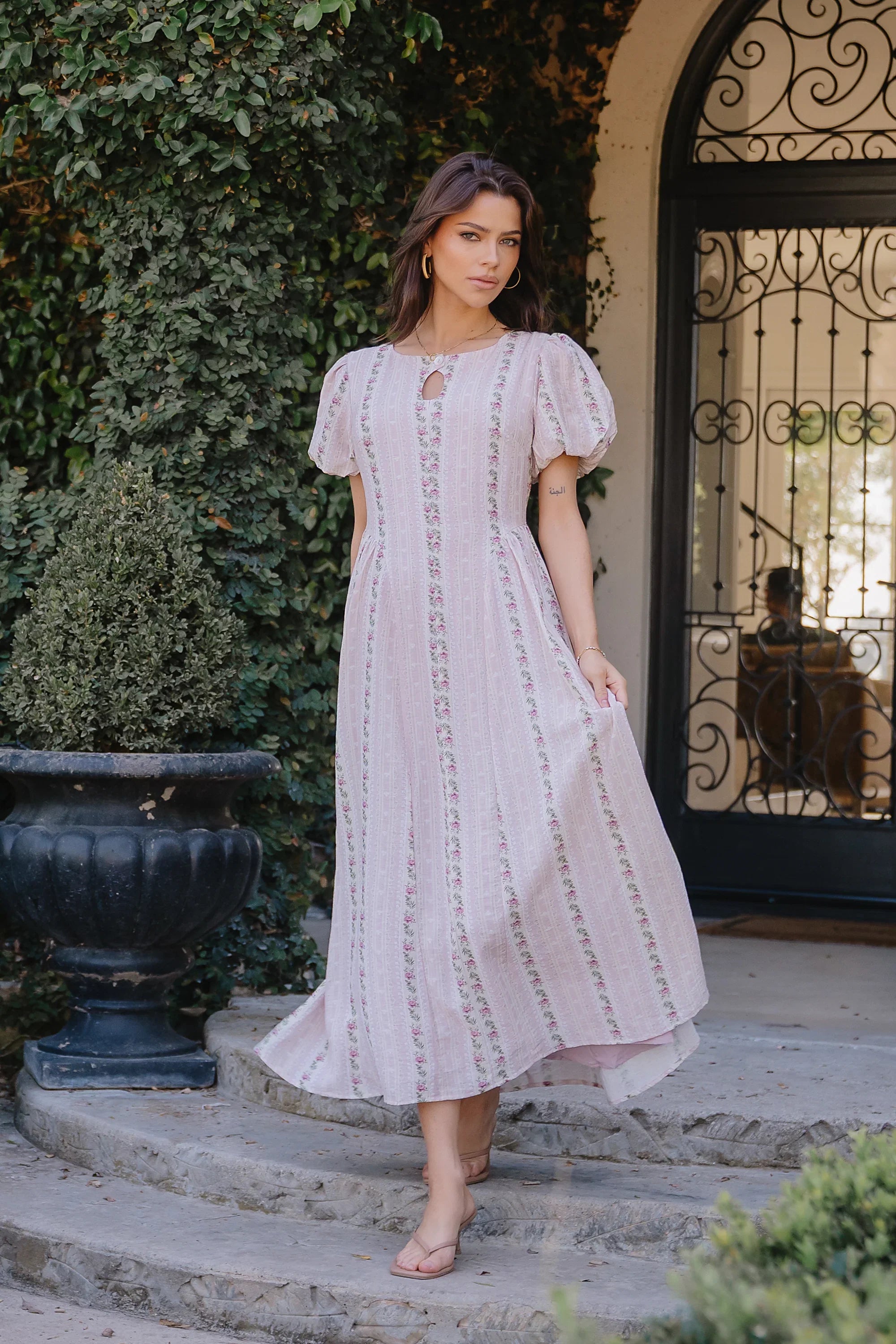 Baylor Floral Maxi Dress in Pink