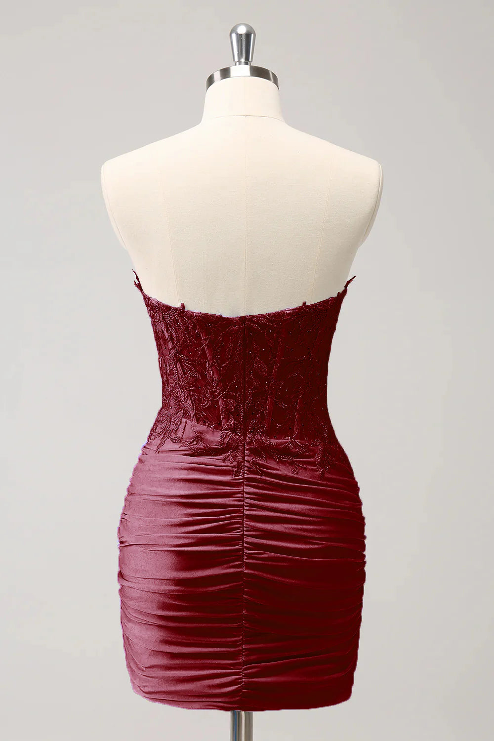 Glitter Fuchsia Tight Sweetheart Corset Short Pleated Homecoming Dress with Beading