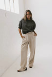 Reese Striped Slacks in Cream FINAL SALE