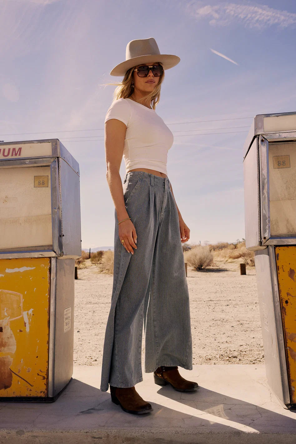 Milla Striped Wide Leg Jeans FINAL SALE