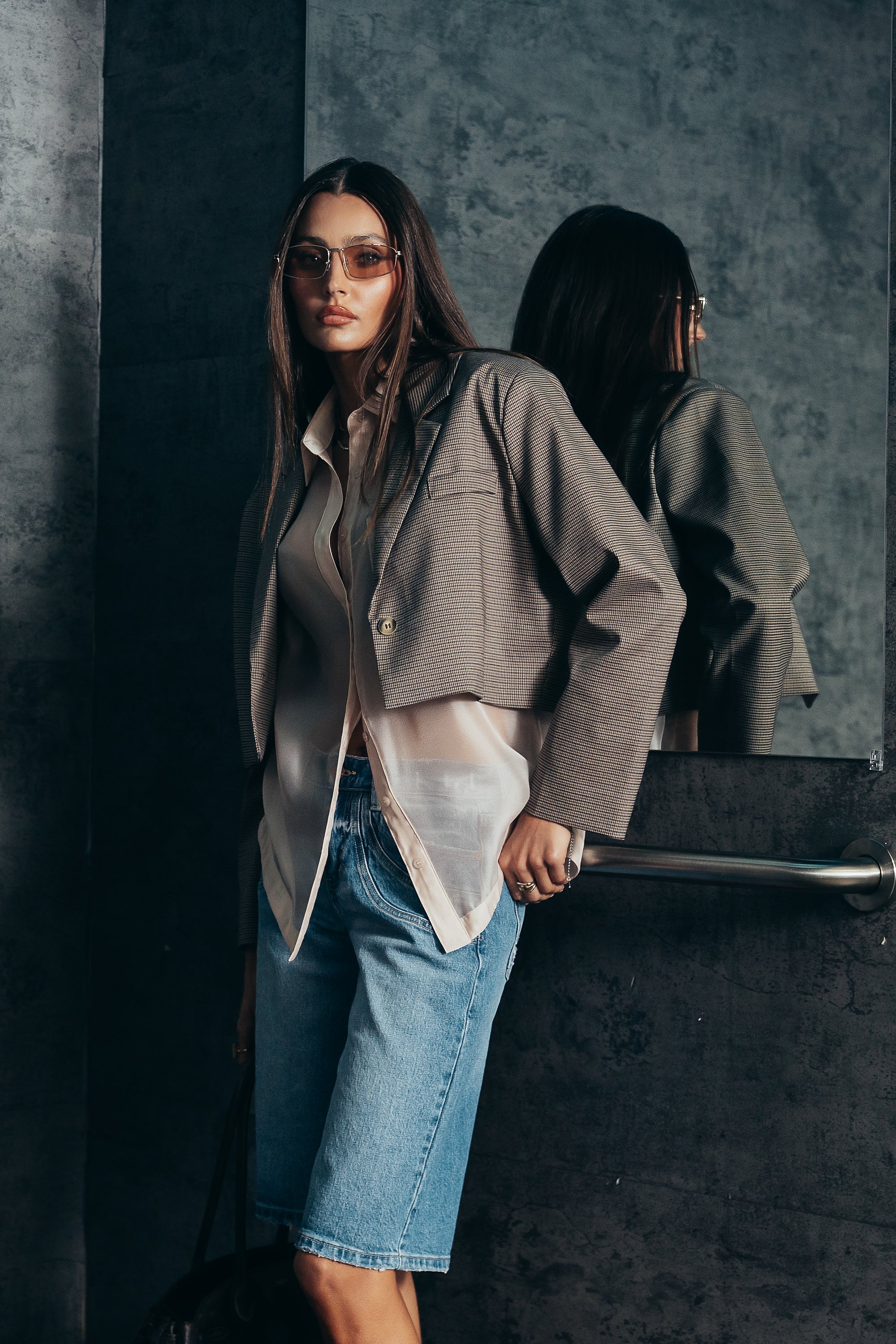 Crystal Cropped Blazer