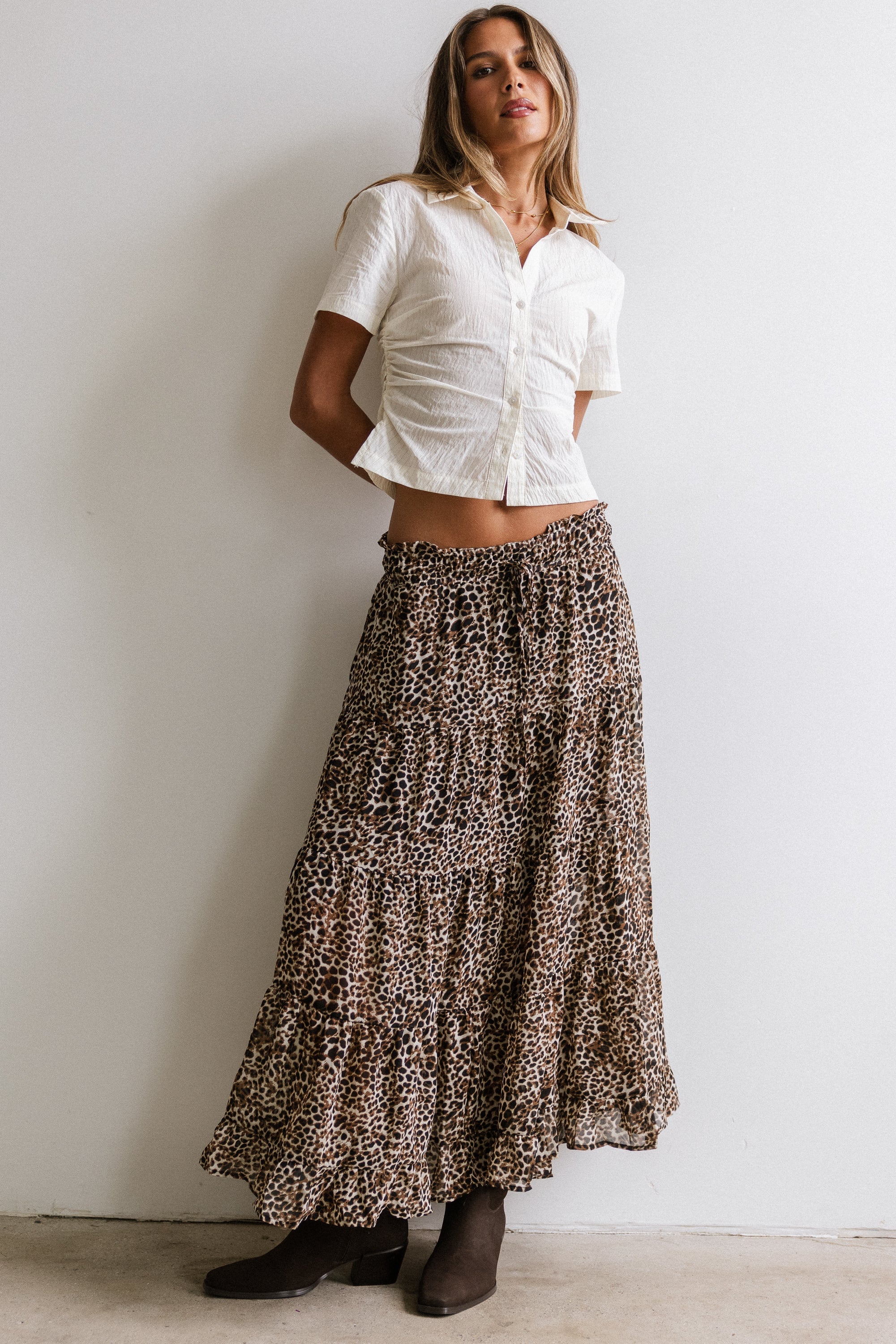 Kayden Leopard Maxi Skirt FINAL SALE