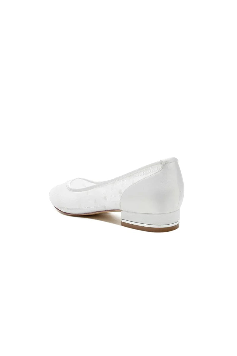 Simple Pointed Toe Mesh Slip on Low Heels