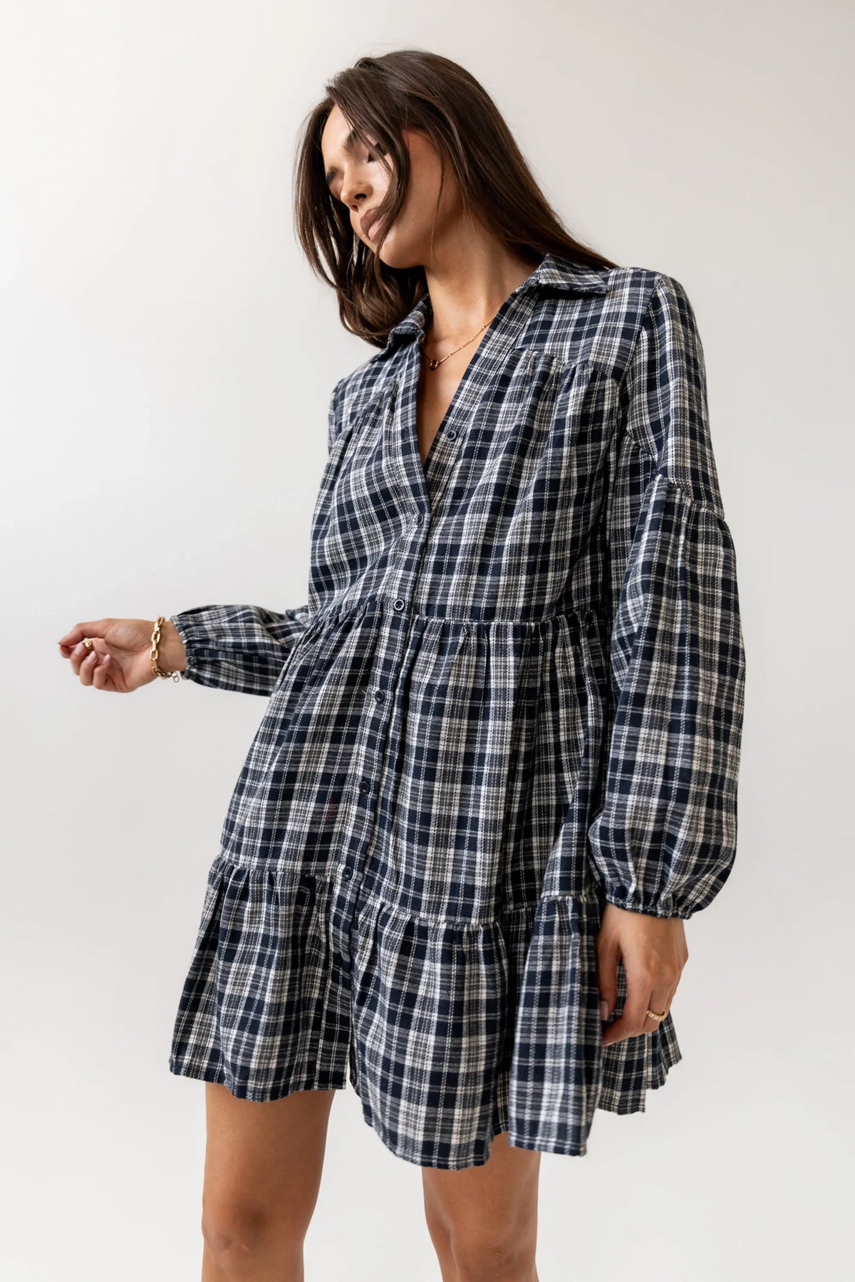 Autumn Plaid Mini Dress FINAL SALE