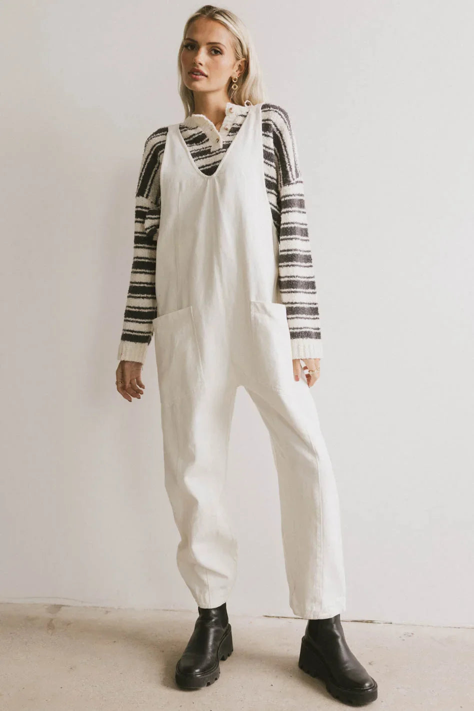 Marie Jumpsuit in Cream FINAL SALE
