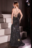 Orion Gown Black Embellished Gown With Low Back