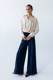 Margaret Twist Button Up in Champagne