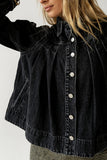 Lennon Denim Jacket in Washed Black FINAL SALE