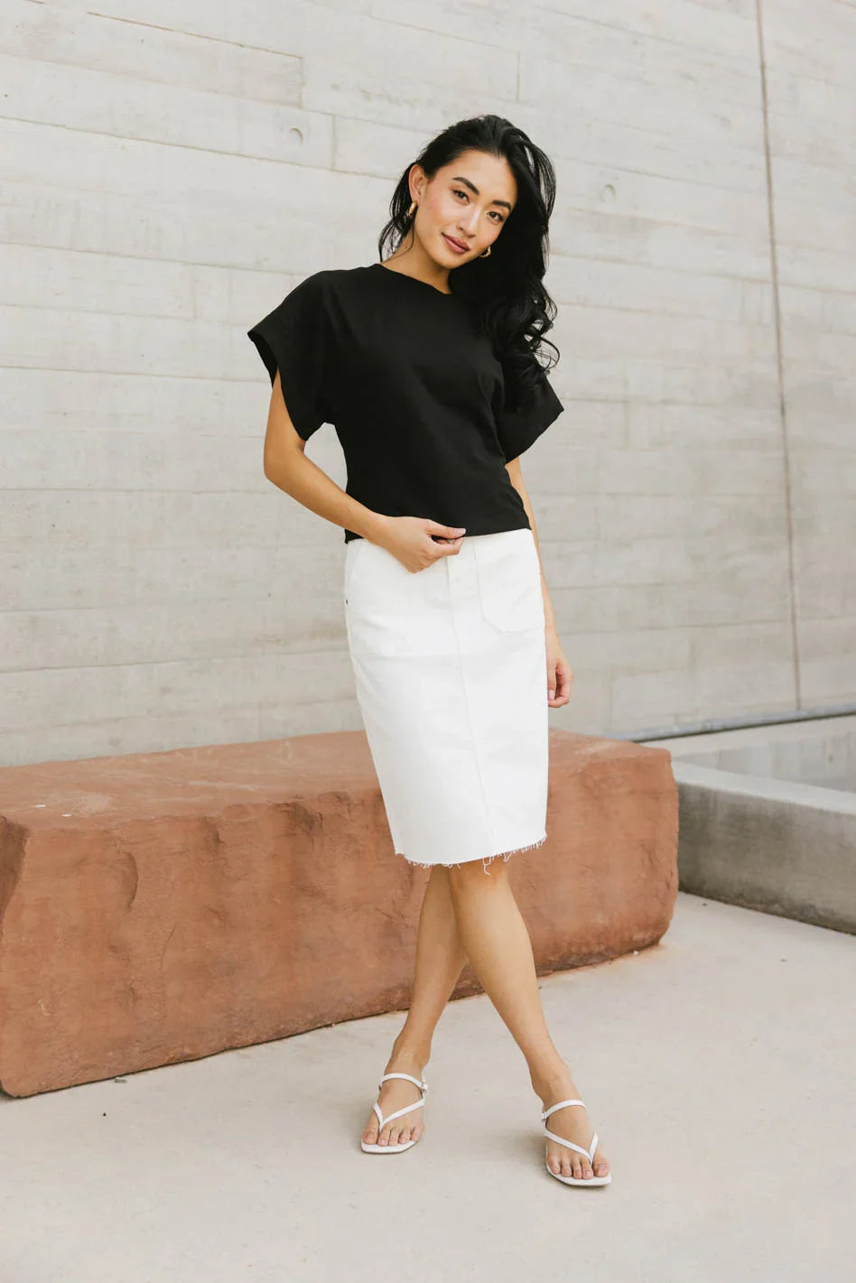 Indra Denim Midi Skirt FINAL SALE
