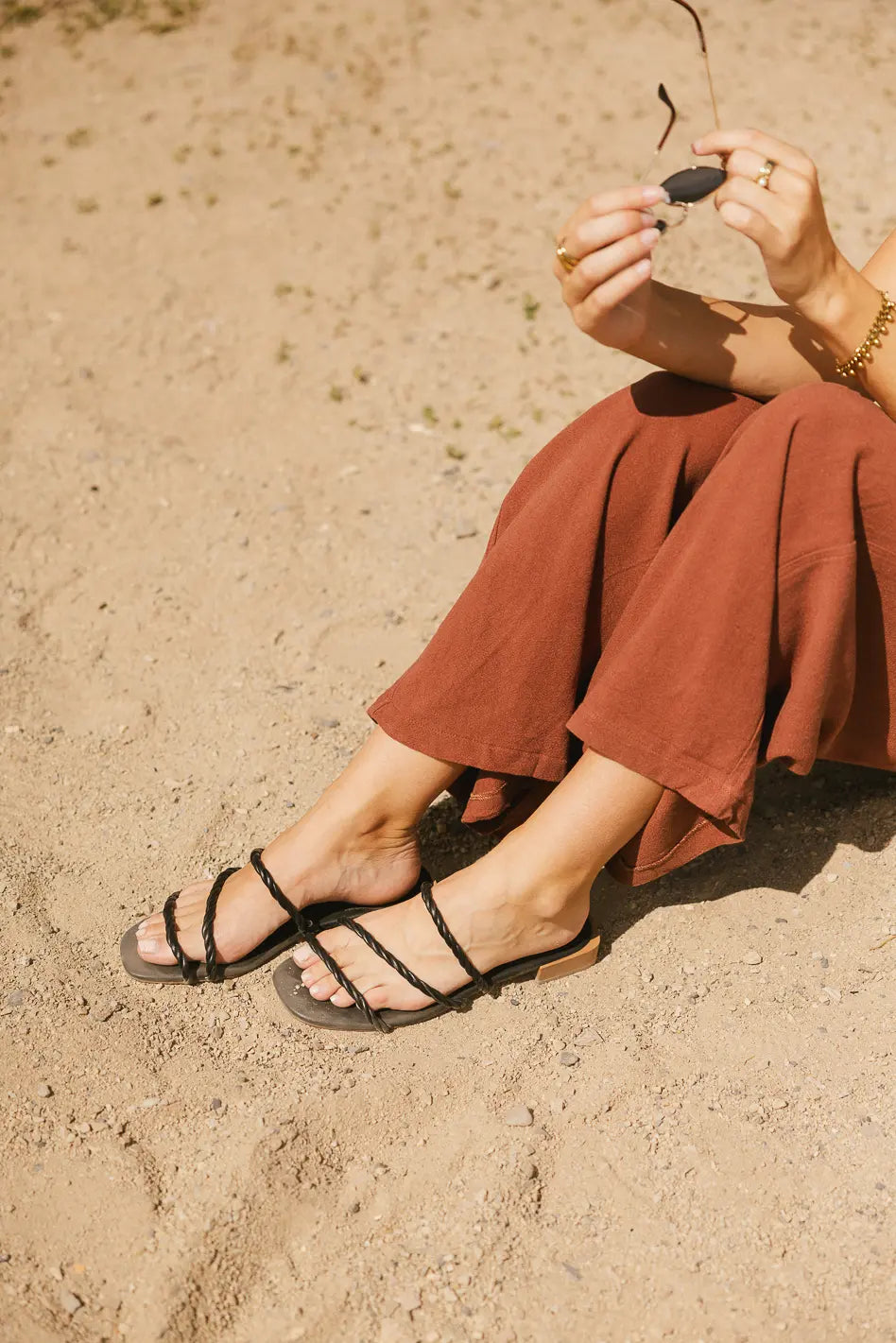 Steve Madden Annah Strappy Sandal in Black FINAL SALE
