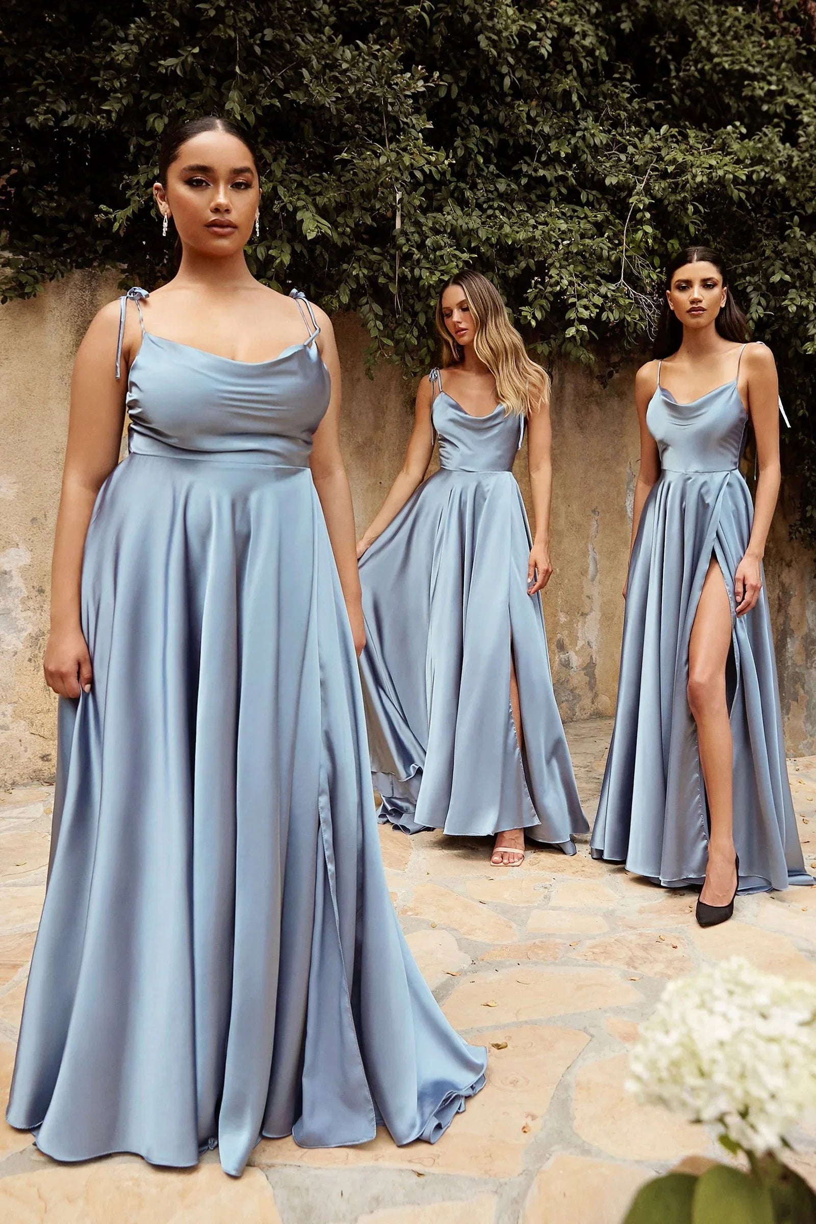LOTTIE GOWN SATIN A LINE DRESS
