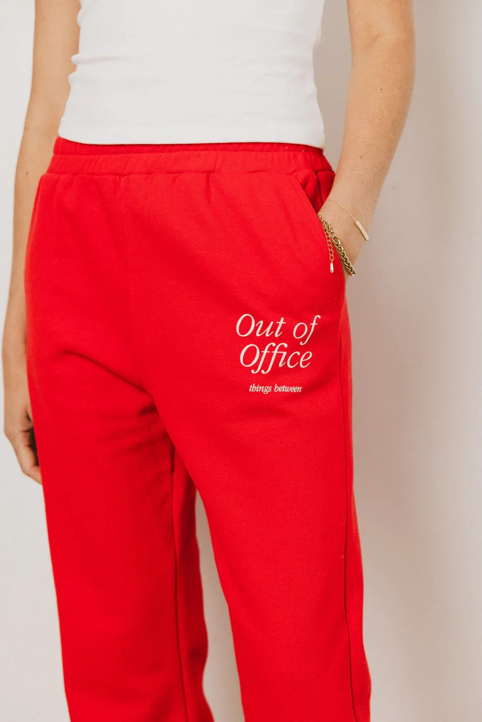 Out Of Office Sweatpants in Red FINAL SALE