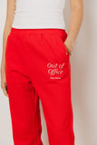 Out Of Office Sweatpants in Red FINAL SALE