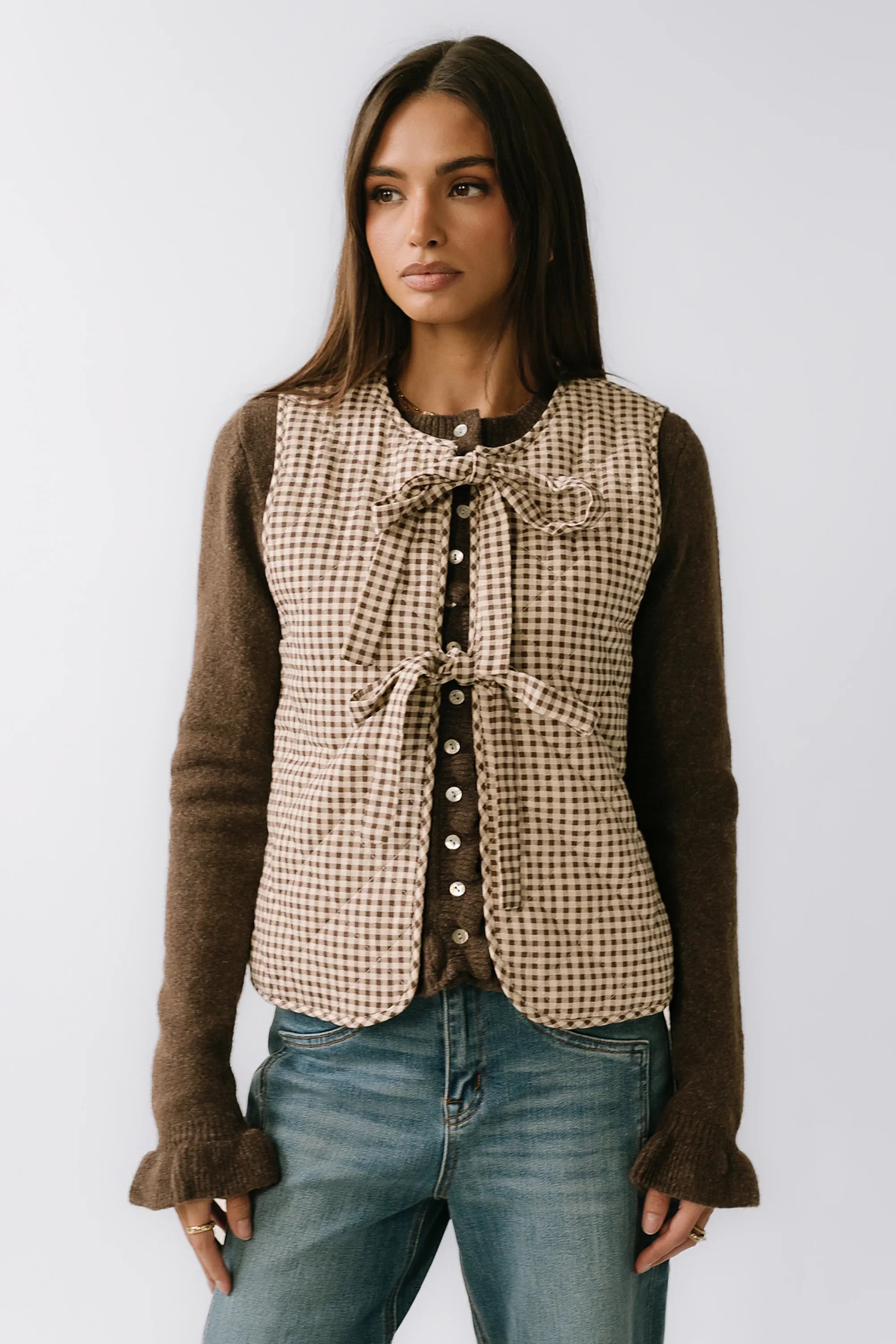 Vanessa Gingham Vest
