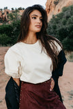 Aspen Puff Sleeve Top in Ecru FINAL SALE