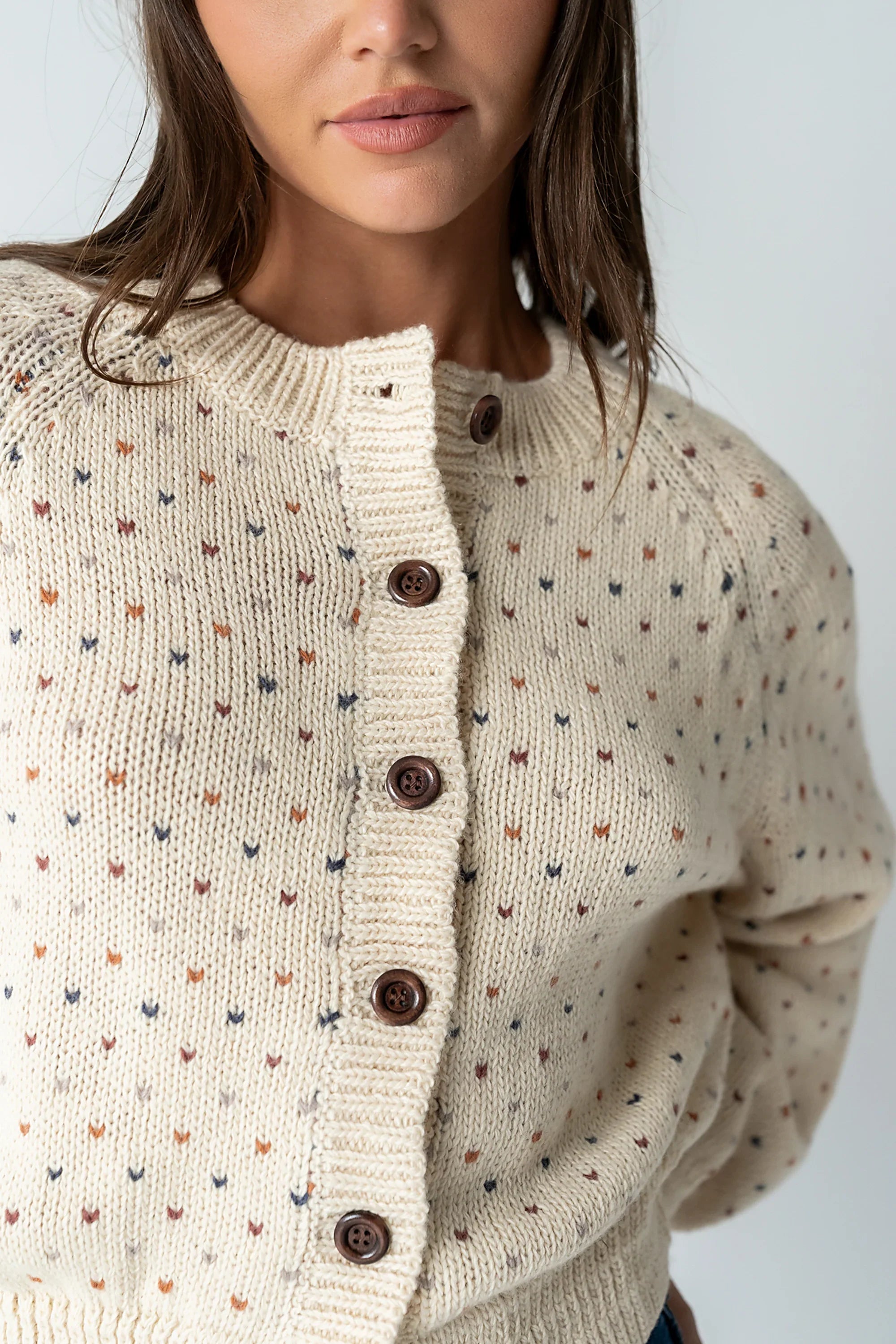 Sophie Knit Cardigan in Beige FINAL SALE