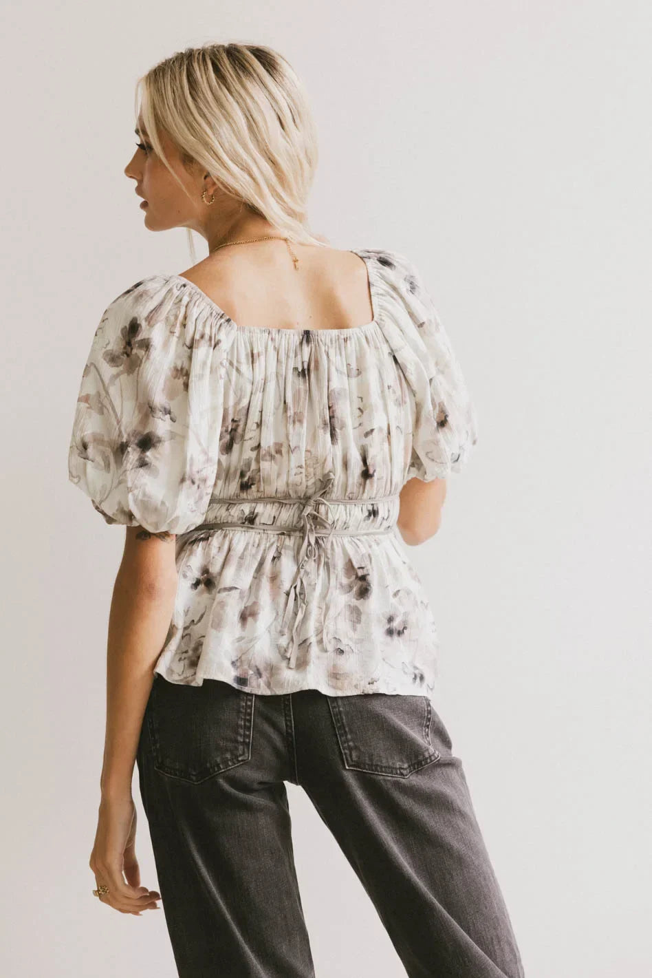Arden Floral Tie Blouse FINAL SALE