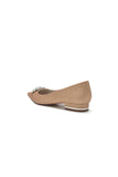 Pointed Toe Rhinestone Slip on Low Heels