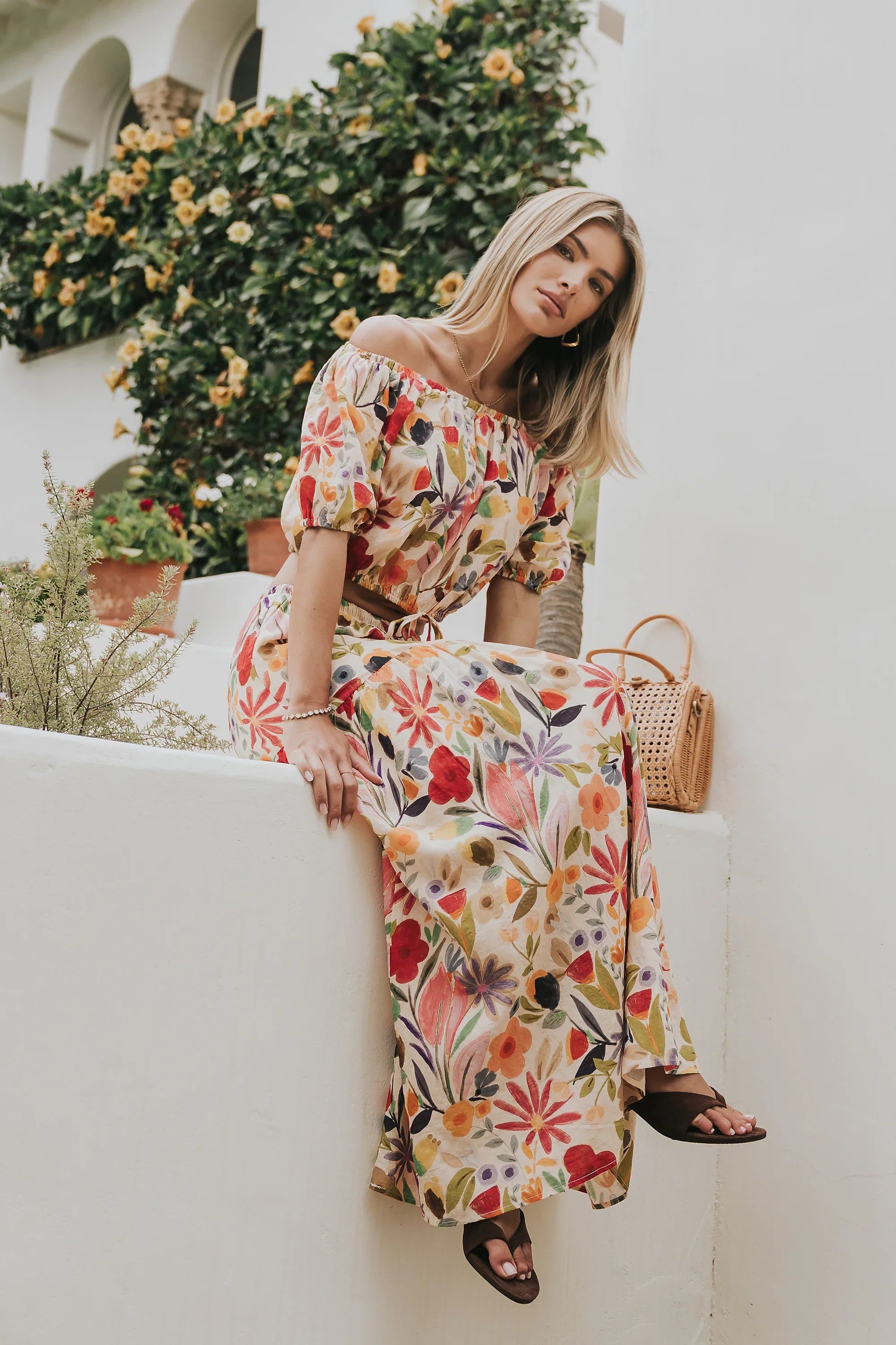 Clarise Floral Midi Skirt