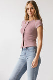 Trisha Striped Top in Red